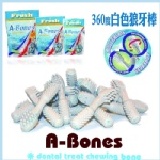 美國A-Bones多效亮白雙刷頭潔牙骨 360度狼牙棒 m號 10pcs