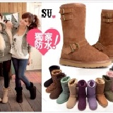 SU日系美鞋╭☆人氣百搭☆定制款甜美時尚舒適【S1518】扣環兩穿防水雪靴 預購 特價：$329