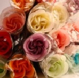 手工典雅精油玫瑰香皂單朵花束／受千面女郎作者非常喜愛 父親節、情人節為岡山身心障礙學員義賣 特價：$40