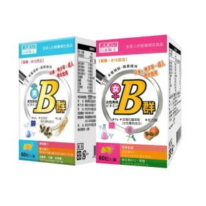 【日本味王】維生素B群迷你加強錠(60錠/盒 維他命.男生加鋅、女生加鐵)