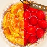 6吋繽紛雙拼組合(A) /草莓派+蘋果派 特價：$320