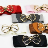 ^^^^ 金邊蝴蝶結 寬款 鬆緊腰封