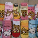 拉拉熊 懶懶熊 輕鬆熊 外貿日單輕松熊系列 直板全棉襪