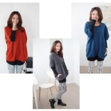 ★衫分之衣★【MIT5421】配色縮口飛鼠袖圓弧口袋刷毛長版上衣(共三色) 特價：$150