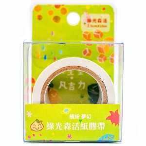 【益生堂凡吉力】綠光森活紙膠帶_綠(1入裝)~ 深愛繽紛の綠色大地小希望,益生堂x大宇人聯名作品!