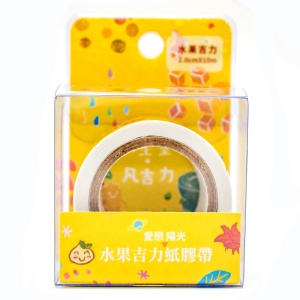 【益生堂凡吉力】水果吉力紙膠帶_黃(1入裝)～ 豐富陽光の漢方水果小滋味，益生堂x大宇人聯名作品!