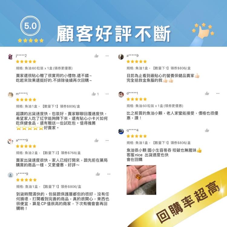 魚油 omega3魚油 (60顆/盒) 深海魚油 omega3 高濃度魚油 rtg魚