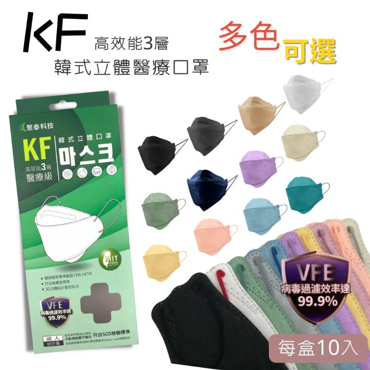 免運!【聚泰科技】6盒60片 醫療口罩 KF4D立體口罩 雙鋼印  10入/盒