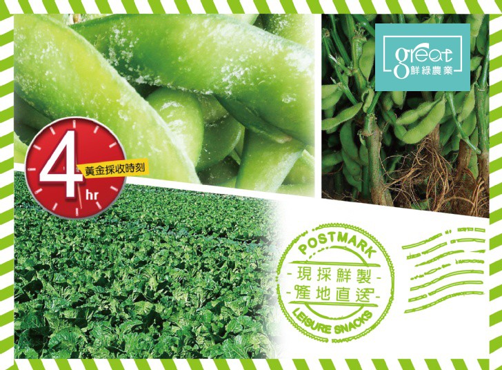 )鮮綠農業-黃金採收時刻，現採鮮製，隆地直送-。