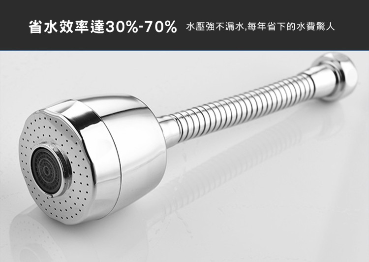 省水效率達30%-7 0%，水壓強不漏水,每年省下的水費驚人。