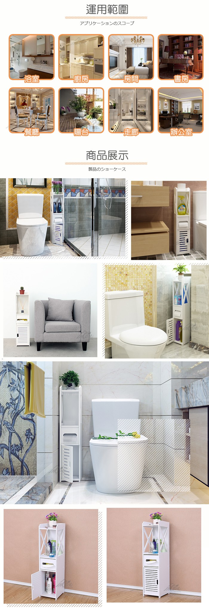 運用範圍,アプリケーションのスコープ,商品展示,製品のショーケース。