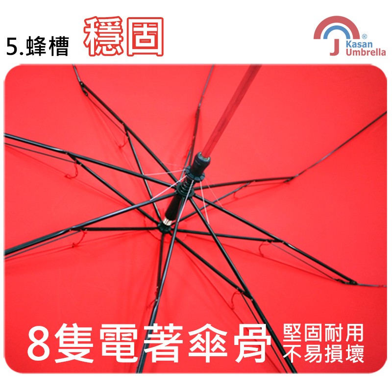 5.蜂槽，8隻電著傘骨易損壞，堅固耐用。