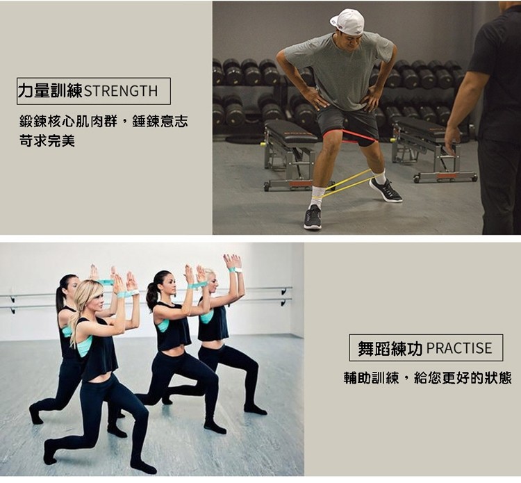 力量訓練STRENGTH，鍛鍊核心肌肉群,鍾鍊意志，苛求完美，舞蹈練功PRACTISE，輔助訓練,給您更好的狀態。