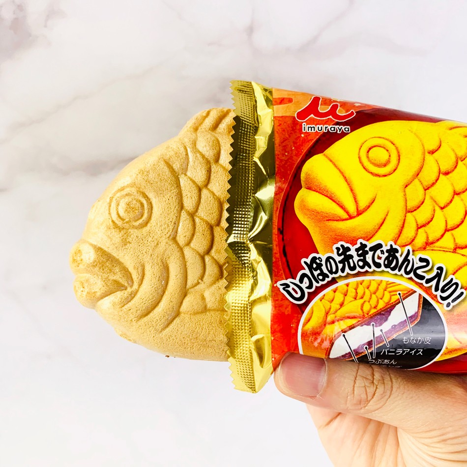 もなか皮，バニラアイス。