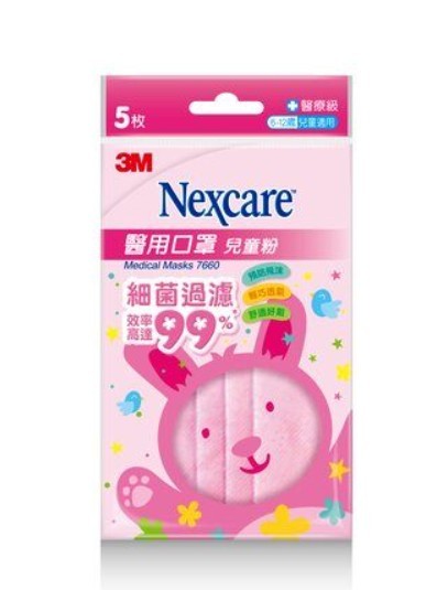 醫用口罩兒童粉，細菌過濾。