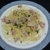 培根奶香燴蛋 不含麵 特價：$50