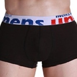 men' s uno Basic《時尚系列》抗菌透氣新科技BODYTECH【黑色中四角褲】 特價：$199