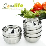 【Conalife】真空雙層超耐用304不鏽鋼-砂光碗1入 特價：$85