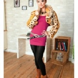 內刷毛九分羊絨褲-黑 特價：$87