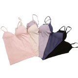 莫代爾舒棉BRA純色背心-白色