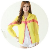 女款抗UV防曬薄外套-亮黃