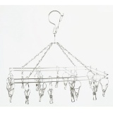 實心不鏽鋼曬衣架方形(20夾) 特價：$129