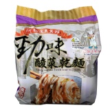 大甲乾麵120g勁辣酸菜口味(限同口味以4的倍數下單) 特價:$34 大甲乾麵120g勁辣酸菜口味(限同口味以4的倍數下單) 特價:$34