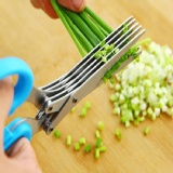 不銹鋼廚房五層蔥剪刀(顏色隨機出貨) 特價：$105