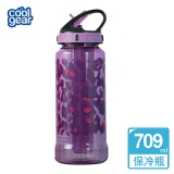 繽紛保冷瓶 派對版-豹紋紫