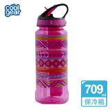 繽紛保冷瓶 派對版-幾何桃