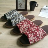 漫活咖啡紗布拖-小花