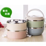 雙層保溫不鏽鋼便當盒(二層)