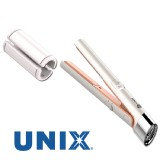 UNIX 馬卡龍USB迷你兩用直髮器 米色