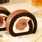 【網路限定販售】【亞尼克】黑巧喀滋喀滋生乳捲18cm