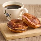 【華夫爺爺手做】丹麥千層脆皮可頌甜甜圈(草莓卡士達)