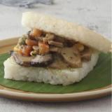 新品【搗蛋菇】青醬菌菇米漢堡