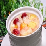 【青木瓜蜂蜜銀耳雪蛤盅】