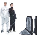 冷銳黑新幹線時尚風雨衣+ 炫銀防雨鞋套 超炫組合價 特價：$950