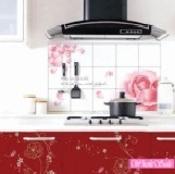廚房專用防油貼紙~浪漫玫瑰 牆貼【20402】 特價：$45