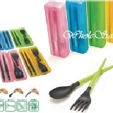 時尚組合折疊攜帶式環保餐具(附盒) 【20151】 特價：$35