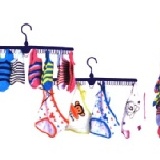 折疊式內衣 襪子 毛巾 小物晾曬夾四件套 【20216】