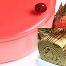 草莓牛奶幽浮＋樹紋桂圓蛋糕捲