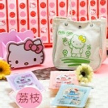 HELLO KITTY蒟蒻凍麻布袋－荔枝