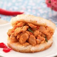 紅龍椒麻雞丁米漢堡(2顆)