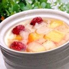 青木瓜蜂蜜銀耳雪蛤盅