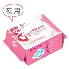 愛康天然環保抗菌衛生棉 - 夜用(28cm/7片)