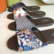 時尚系列-室內拖鞋-抗滑靜音- 玫瑰&葉影