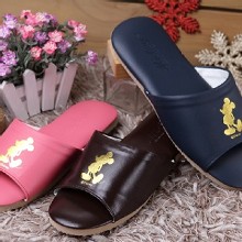 【台灣製! 迪士尼米奇米老鼠】燙金男女室內拖鞋