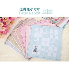 [大合購] 比得兔小方巾 ♆ 100%純棉材質 吸濕性佳
