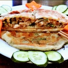 [大合購] 群美食品 ೪ 抓餅的層次 蔥肉的內餡